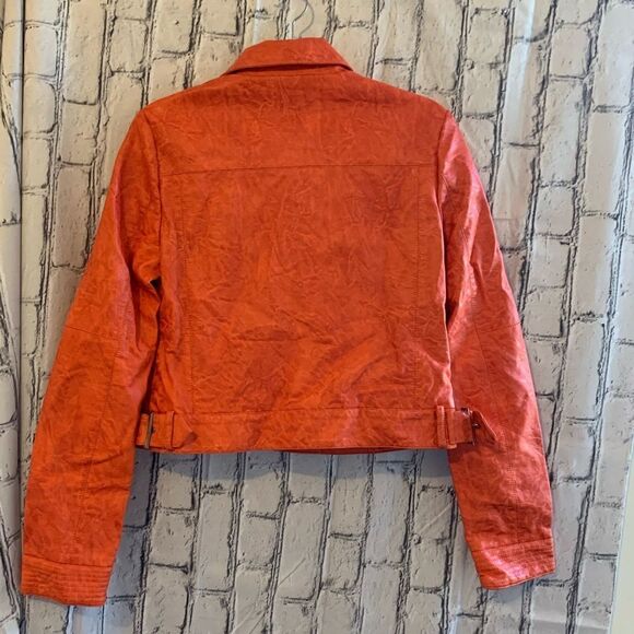 BB Dakota Teagan Orange Motor Jacket NWT - Picture 3 of 11